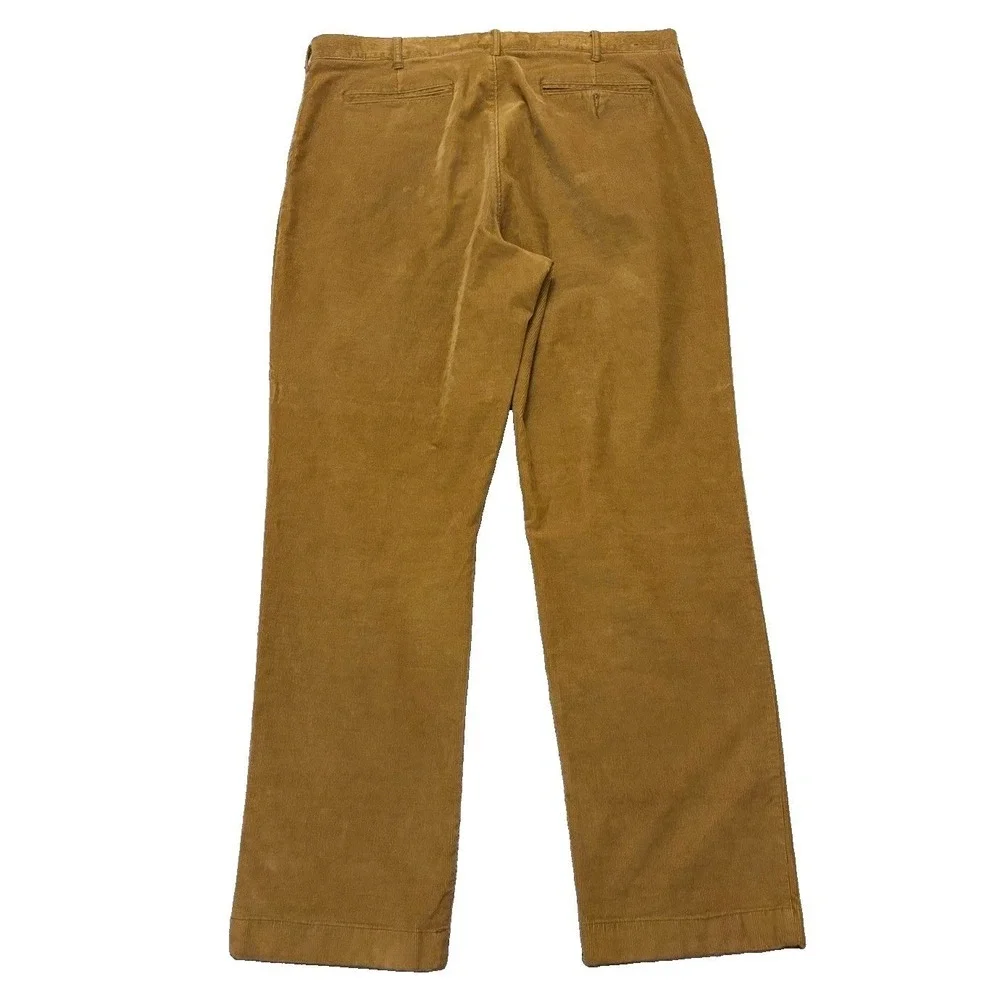 J.Crew Oarsman Corduroy Straight Chino Pant Men 38x32 Khaki Tan Brown Stretch